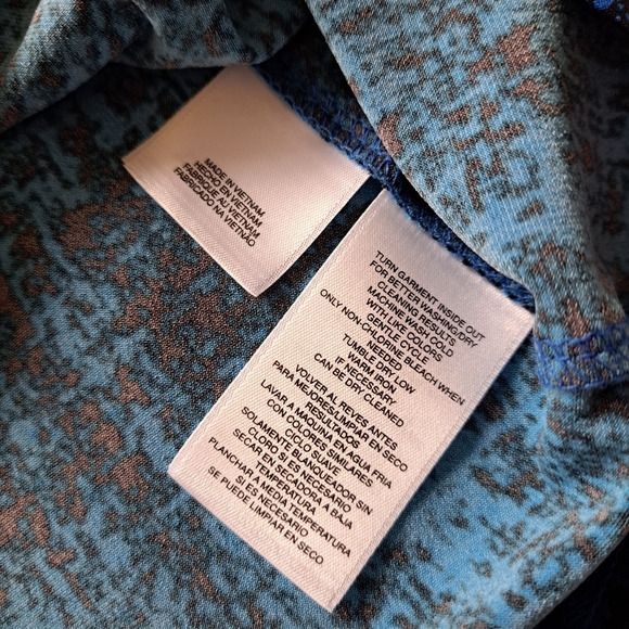 Anne Klein | Blue & black pattern women's tank top - Picture 9 of 10